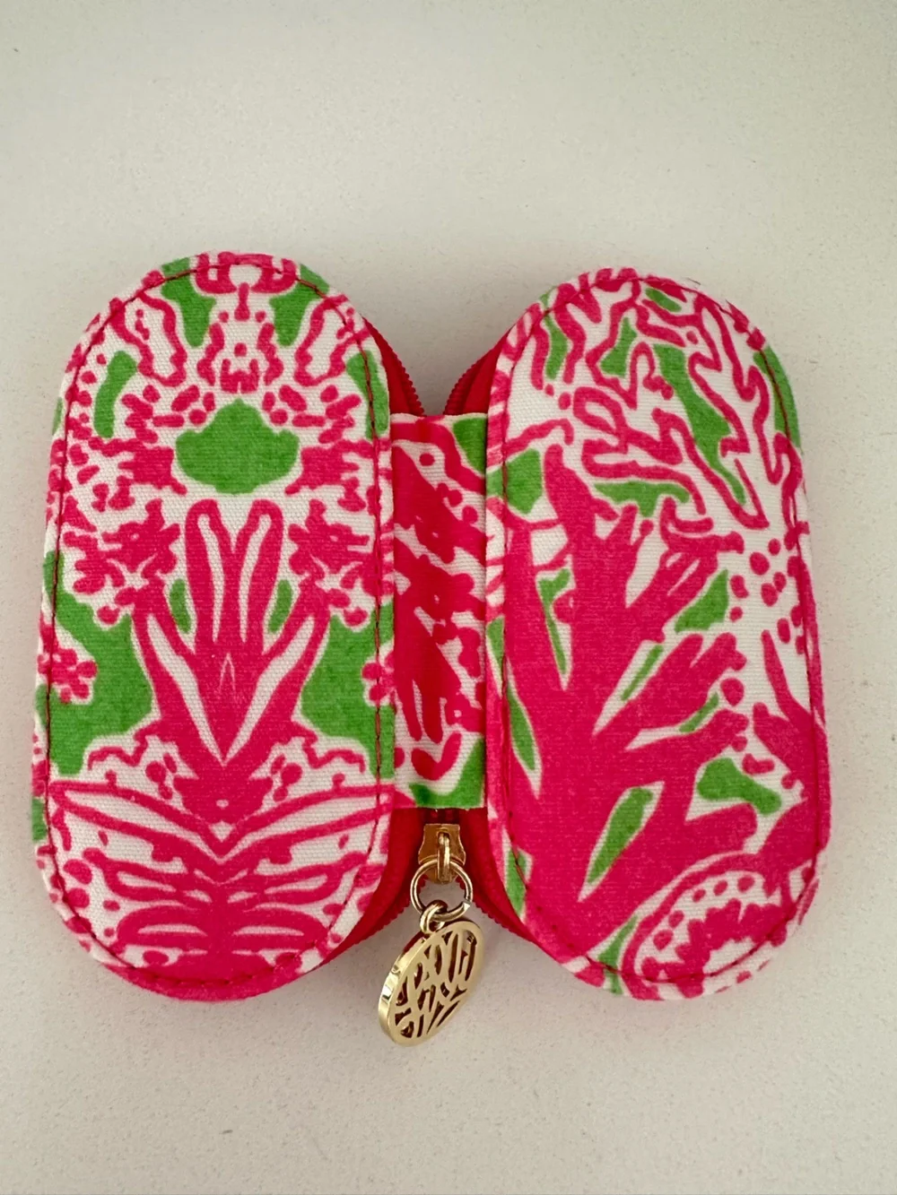 Lilly Pulitzer Fabric Zip Case Manicure Pedicure Travel Set Tool Kit